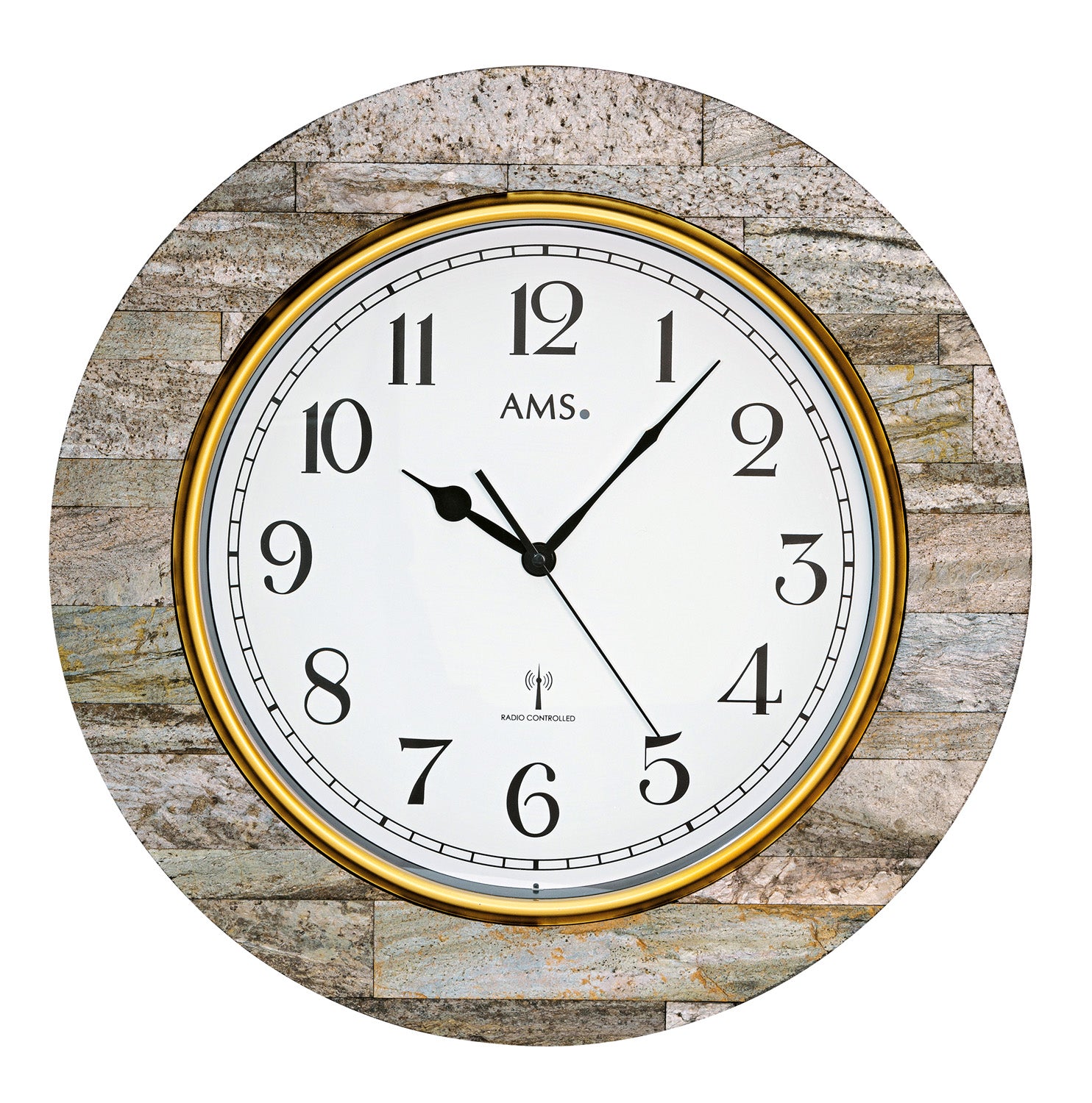 AMS F5569 Wanduhr Anthrazit • Funkwerk • Mineralglas