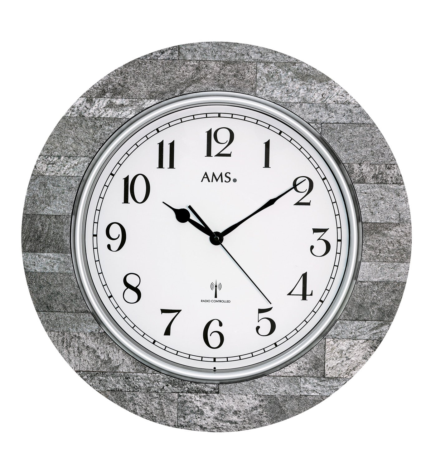 AMS F5570 Wanduhr Anthrazit • Funkwerk • Mineralglas