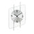 AMS F5582 Wanduhr Silber • Funkwerk • Aluminium-Zifferblatt