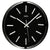 AMS F5586 Wanduhr Schwarz/Silber • Funkwerk • Aufgelegte Indices