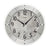 AMS F5590 Wanduhr Silberantik • Funkwerk • Facettiertes Mineralglas