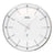 AMS F5608 Wanduhr Silber • Funkwerk • Gewölbtes Mineralglas