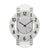 AMS F5617 Wanduhr Silber • Funkwerk • Holzgehäuse mit Aluminium-Auflage