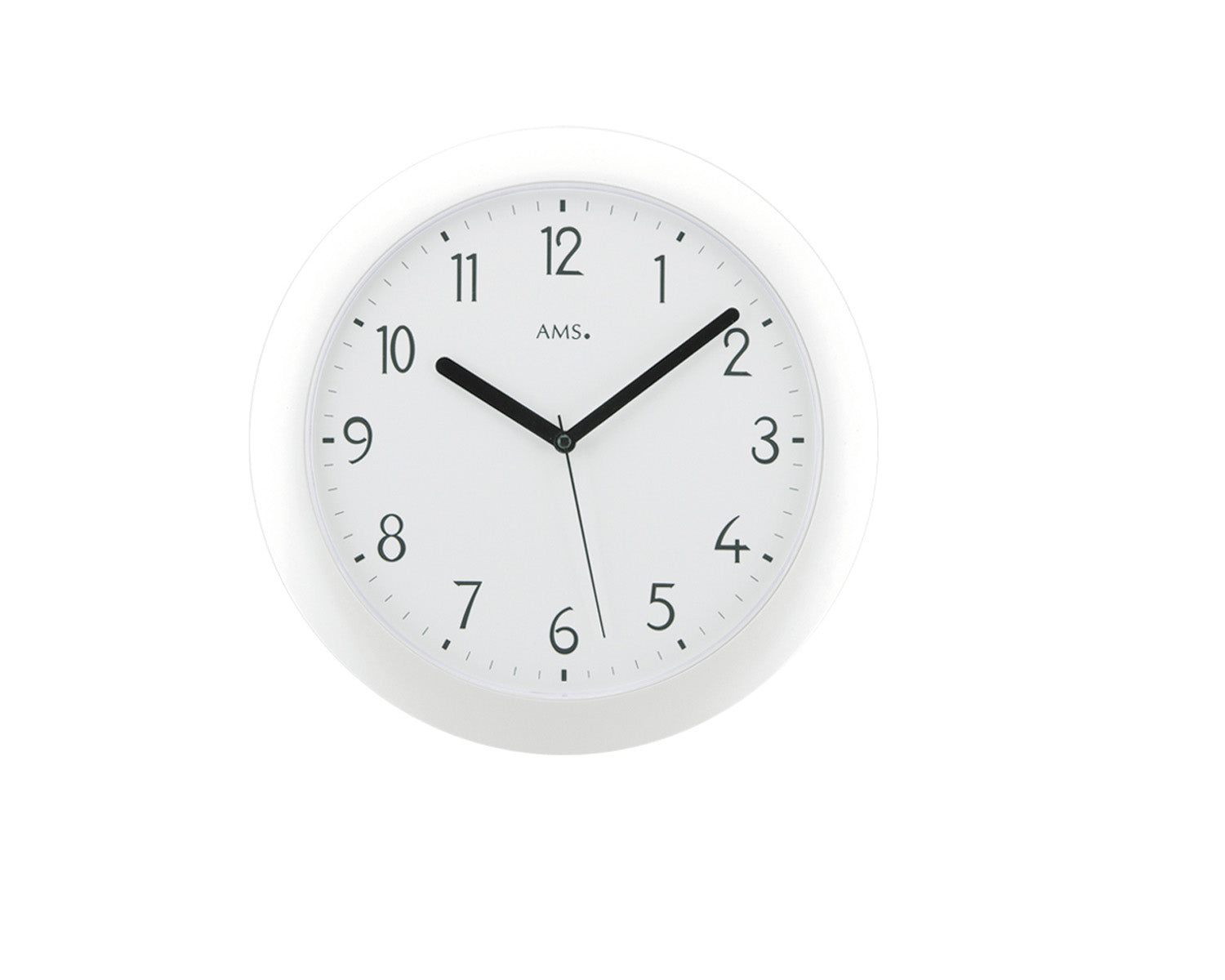 AMS F5844 Wanduhr Weiß • Funkwerk • Kunststoffgehäuse