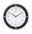 AMS F5854 Wanduhr Carbon • Funkwerk • Facettiertes Mineralglas