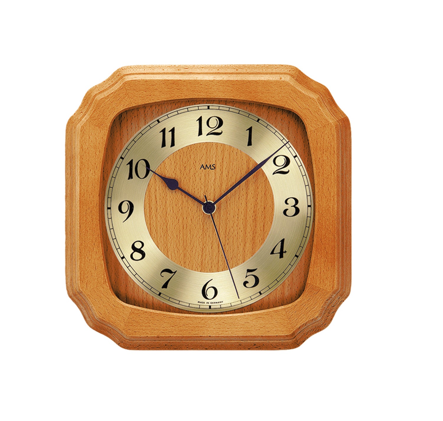 AMS Funk-Wanduhr F5866/9 Wanduhr Kirschbaum • Funkwerk • Mineralglas