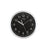 AMS F5911 Wanduhr Schwarz • Funkwerk • Gebürstetes Aluminium