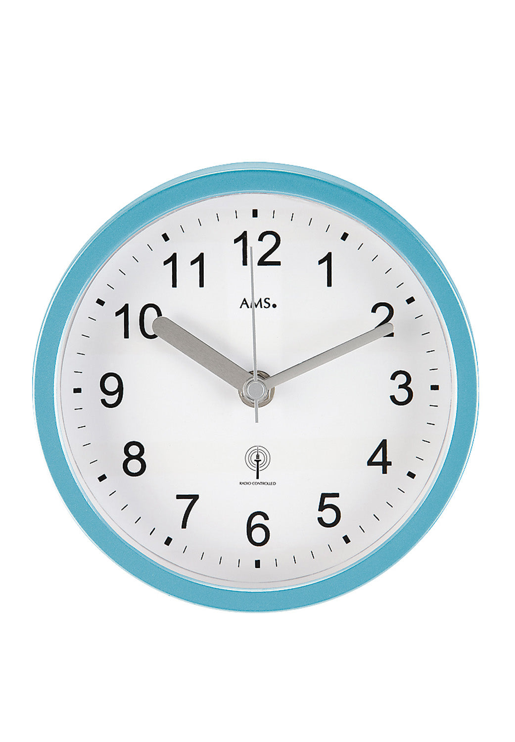AMS Badezimmeruhr F5921 Wanduhr Türkis • Funkwerk • Wasserdichte Badeuhr