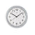 AMS Funk-Wanduhr F5933 Wanduhr Silber • Funkwerk • Gewölbtes Mineralglas
