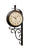 AMS F5961Q Wanduhr Metall • Quarzwerk mit Temperaturanzeige • Wetterfestes Metallgehäuse
