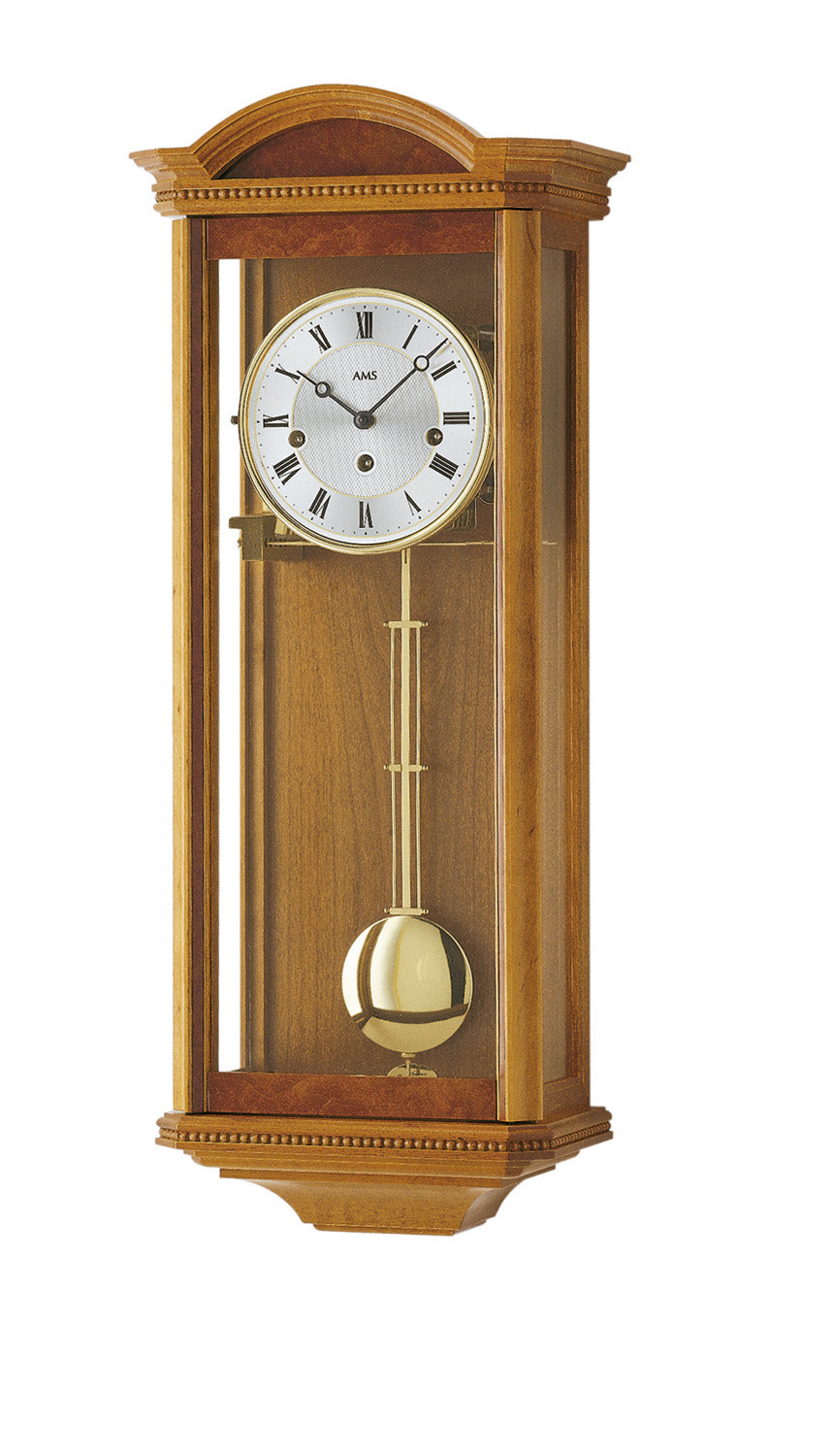 AMS Regulator R2663/9 Wanduhr Kirschbaum • 8-Tage Westminster Schlagwerk • Automatische Nachtabschaltung