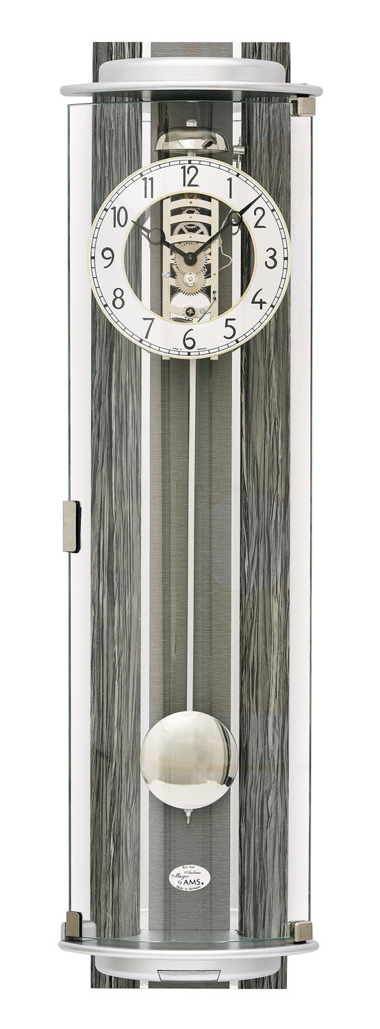 AMS Regulator R2717 Wanduhr Fossilstruktur • 8-Tage-Schlagwerk • Mineralglas