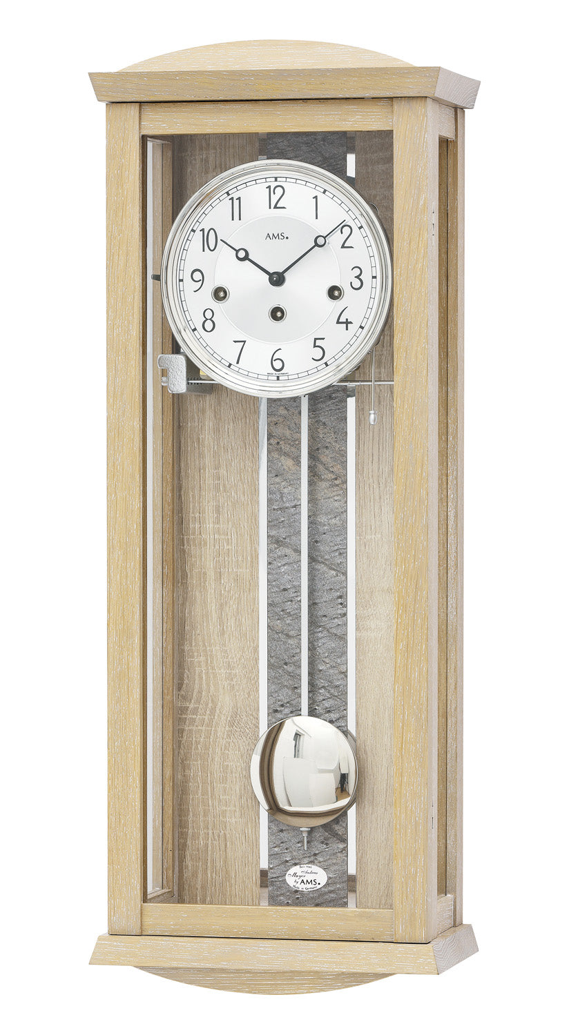AMS Regulator R2745 Wanduhr Eiche • Westminster Schlagwerk • 8-Tage-Werk