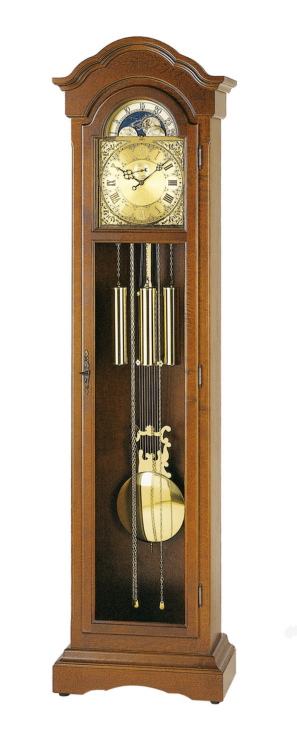 AMS S2021/1 Standuhr Nussbaum • Westminster Kettenzugwerk • Mondphase