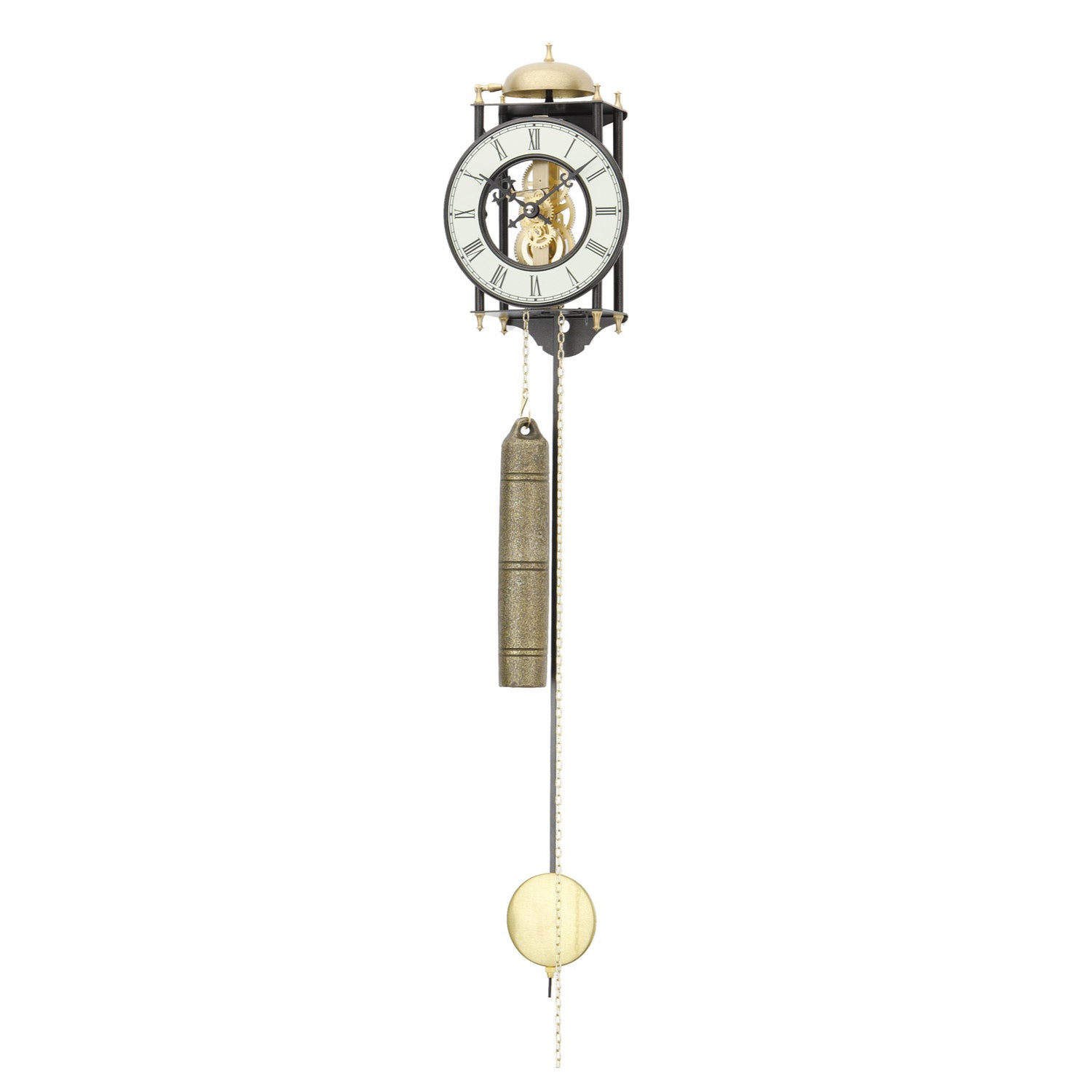 AMS Heimuhr H302 Tischuhr Antik • 8-Tage-Schlagwerk auf Glocke • Aluminium-Zahlenring