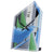 AMS T1253 Tischuhr Blau • Quarzwerk • Vogel-Design mit Acrylglas