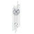 AMS W7200 Wanduhr Silber • Quarz-Pendelwerk • Facettgeschliffenes Mineralglas