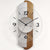 AMS W9211 Wanduhr Eiche/Silber • Mineralglas facettiert • Quarzwerk