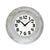 AMS W9614 Wanduhr Silber • Keramikgehäuse • Quarzwerk