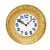 AMS W9615 Wanduhr Gold • Keramikgehäuse • Quarzwerk