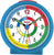 Reloj infantil educativo con esfera redonda, borde azul e manecillas de colores