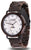Reloj de madera para hombre con esfera redonda, correa de madera y visualización de fases lunares
