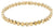 Pulsera de eslabones en tono dorado con discos redondos y una pequeña piedra brillante