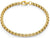 Pulsera de cadena de eslabones cubanos en tono dorado con cierre
