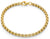 Pulsera de titanio chapado en oro con eslabones rectangulares