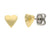 Pendientes de titanio en forma de corazón con corazón chapado en oro, color dorado