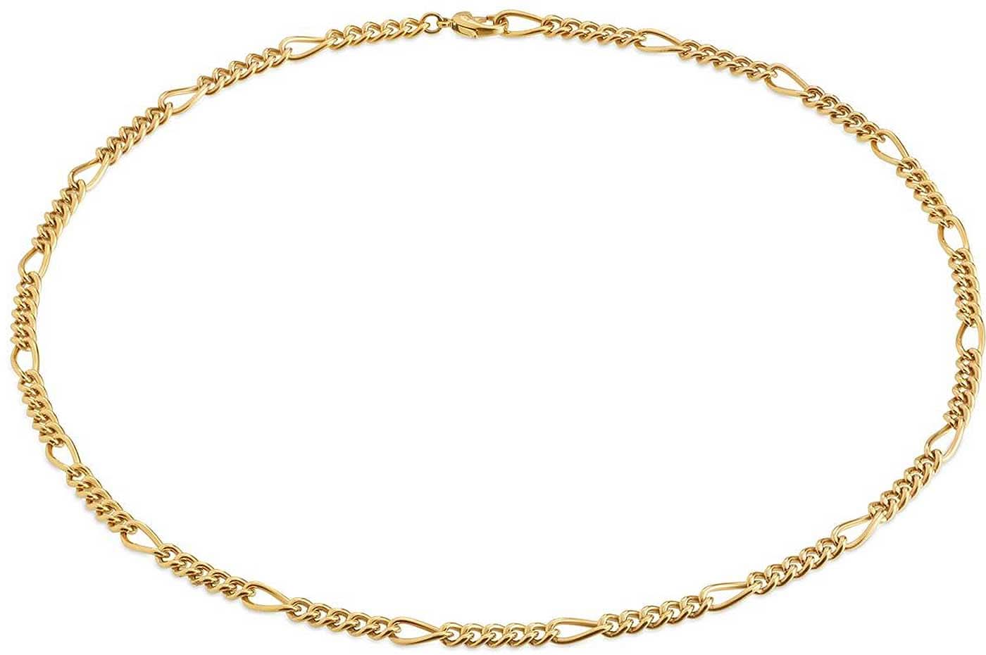 Collar dorado con cadena de eslabones finos