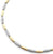 Collar bicolor de titanio con eslabones ovalados en tono dorado y plateado