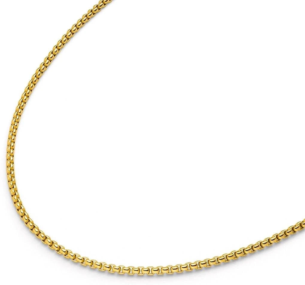 Collar chapado en oro con cadena de eslabones tipo caja