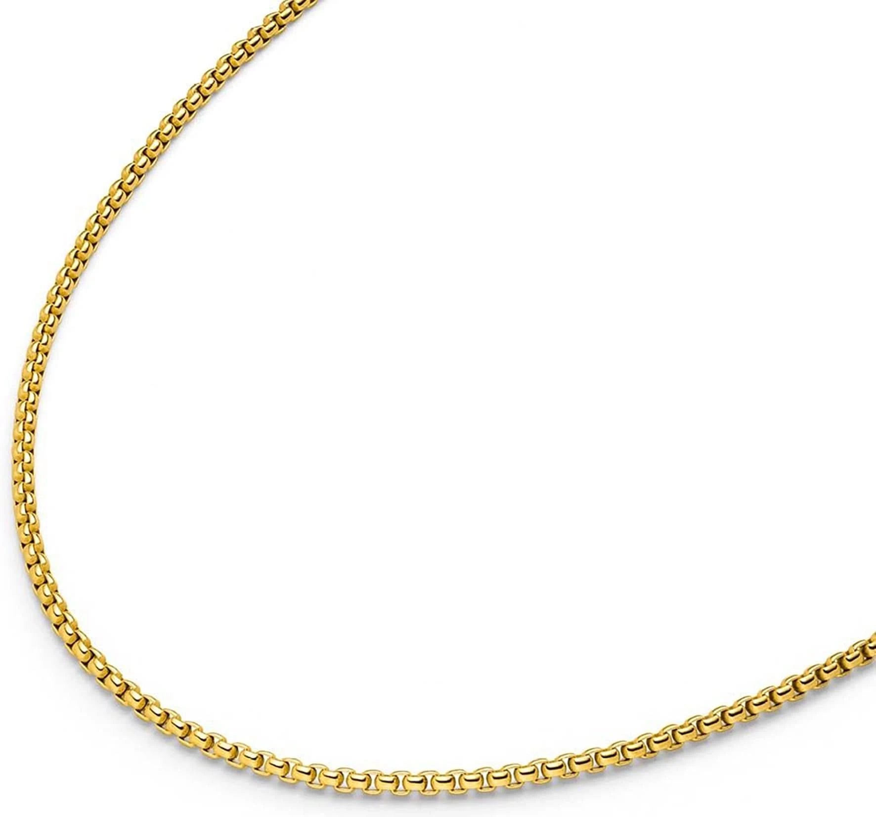 Collar bañado en oro con eslabones de cadena veneciana, color dorado.