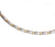 Collar de titanio puro, eslabones cuadrados chapados en oro y cadena plateada