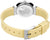 "Reloj de mujer con correa de silicona beige y hebilla ajustable, fondo de acero inoxidable"