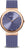 "Reloj de mujer con esfera azul, caja en tono oro rosa y correa milanesa azul"