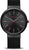 Reloj Bering: esfera negra con detalles rojos, correa de silicona negra