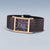 Bering Reloj de Mujer con brazalete de malla oscuro, caja rectangular y bisel con incrustaciones de joyas
