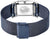 Pulsera de reloj de mujer en banda milanesa azul oscuro con relieve