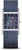 Reloj rectangular para mujer con esfera azul y caja plateada en correa milanesa azul oscuro
