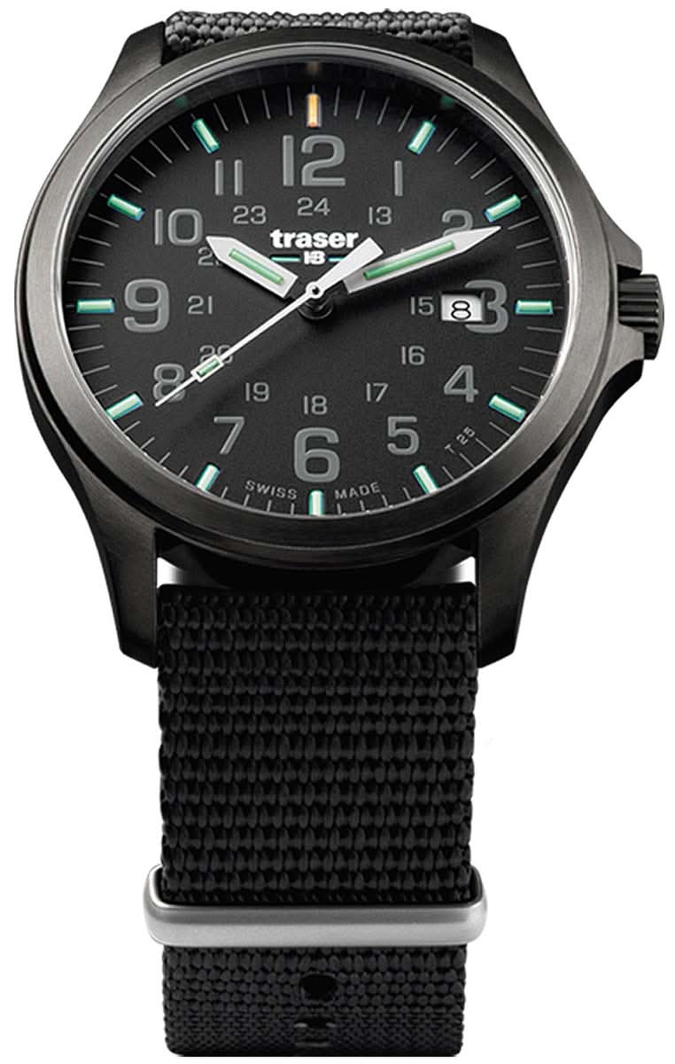 Pulsera para hombre Traser P67 Officer Pro con caja negra y correa de textil