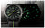 Reloj de hombre con esfera negra, marcadores luminosos verdes y correa textil negra