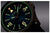 Reloj negro para hombre con esfera azul oscuro e índices luminosos verdes