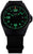 Pulsera de reloj para hombre Traser con esfera negra e índices luminosos verdes, correa de tela