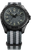 Reloj de pulsera para hombre con caja oscura y correa de nailon gris, números luminosos