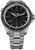 Reloj de buceo para hombre con esfera negra, caja de acero y brazalete de metal
