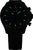 Reloj negro para hombre con índices luminosos verdes y bisel exterior con taquímetro