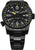 Reloj Traser P68 Pathfinder, brazalete de metal negro, esfera con números luminosos y detalles verdes