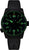 Reloj Traser P68 Pathfinder con correa negra, esfera negra y escala verde luminosa